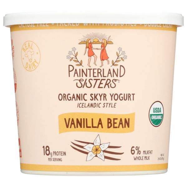 PAINTERLAND SISTERS: Vanilla Bean Organic Skyr Yogurt, 24 oz
