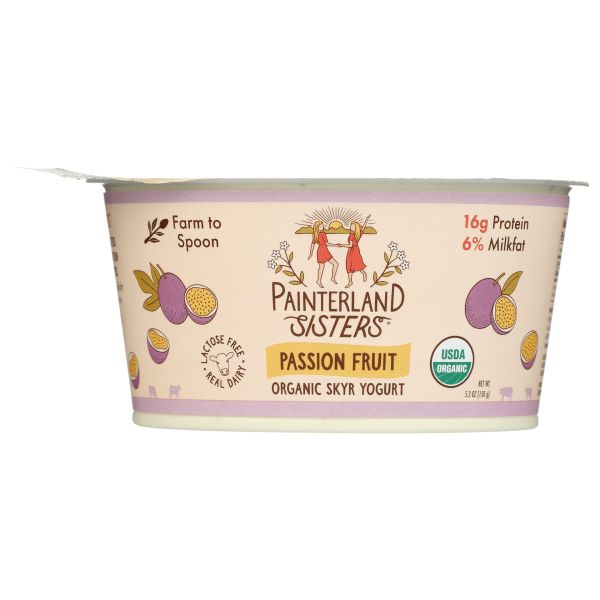 PAINTERLAND SISTERS: Passion Fruit Organic Skyr Yogurt, 5.3 oz