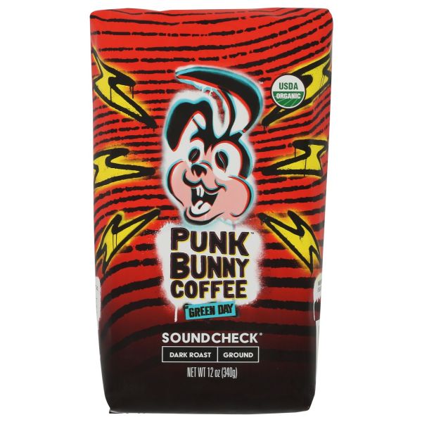 PUNK BUNNY COFFEE: Soundcheck Dark Roast Ground Coffee, 12 oz
