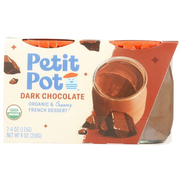 PETIT POT: Pot De Creme Dark Chocolate 2 Count, 8 oz