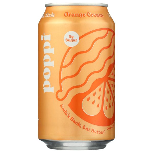 POPPI: Orange Cream Prebiotic Soda, 12 fo