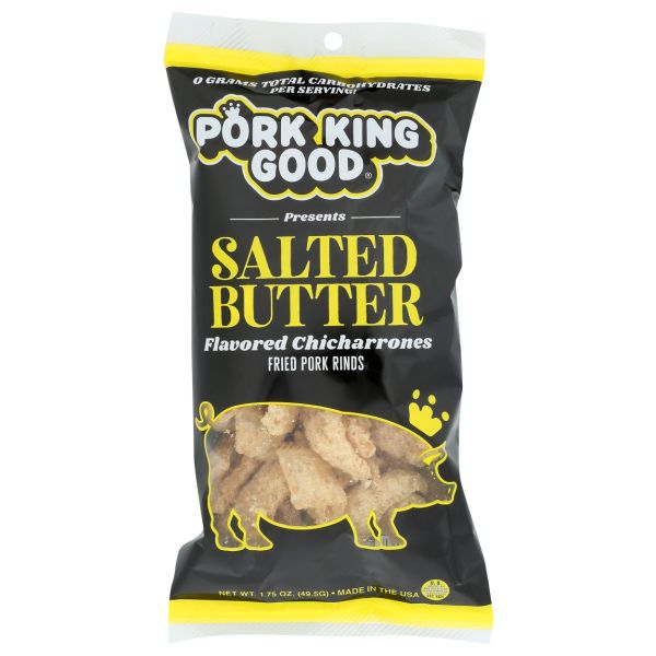 PORK KING GOOD: Salted Butter Pork Rinds, 1.75 oz