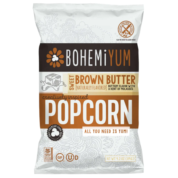 BOHEMIYUM: Sweet Brown Butter Popcorn, 4.2 oz