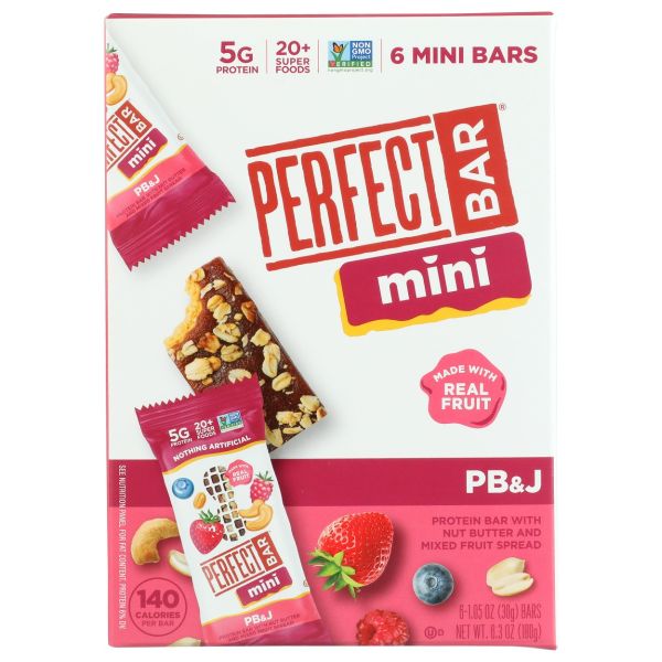PERFECT FOODS: Pbj Mini Bars 6 Count, 6.3 oz