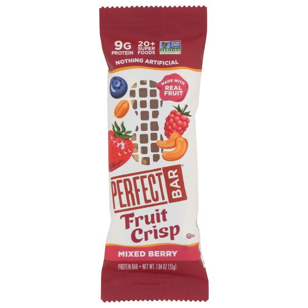 PERFECT FOODS: Mixed Berry Fruit Crisp Bar, 1.94 oz