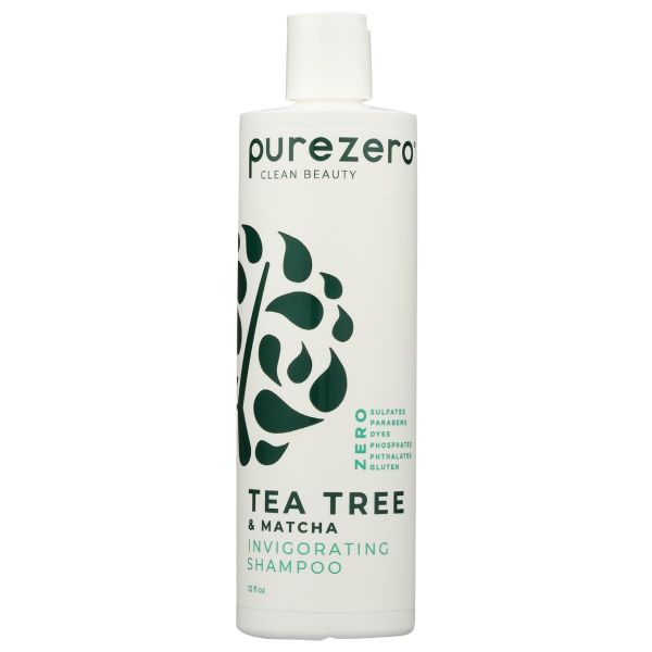 PUREZERO: Tea Tree and Matcha Invigorating Shampoo, 12 oz