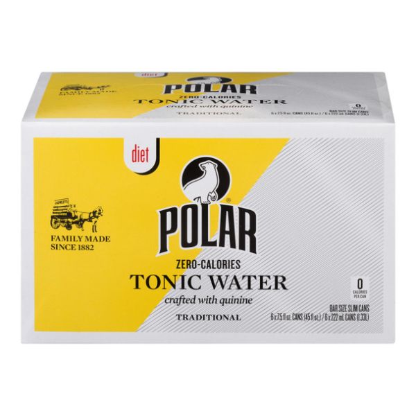 POLAR MIXERS: Diet Tonic Water 6 Count, 45 fo