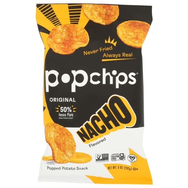 POPCHIPS: Nacho Potato Chips, 5 oz