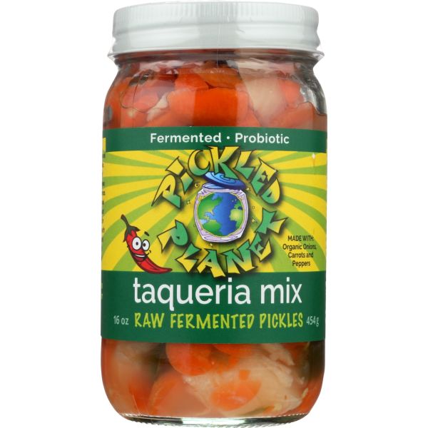 PICKLED PLANET: Taqueria Mix Raw Fermented Pickles, 16 oz