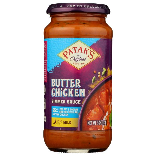 PATAKS: Low Fat Butter Chicken Sauce, 15 oz