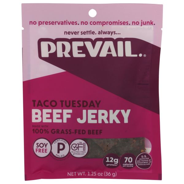 PREVAIL: Taco Tuesday Beef Jerky, 1.25 oz