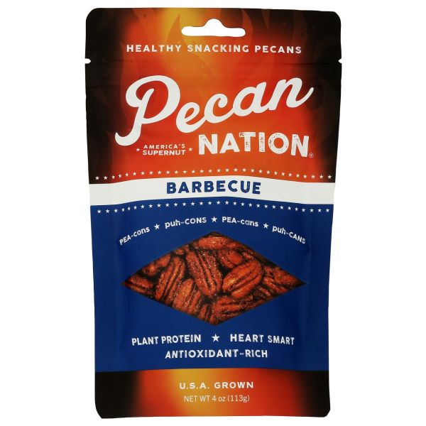 PECAN NATION: Barbecue Pecans Pouch, 4 oz