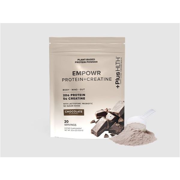 PLUSHLTH: Protein Plus Creatine Chocolate, 25.4 oz