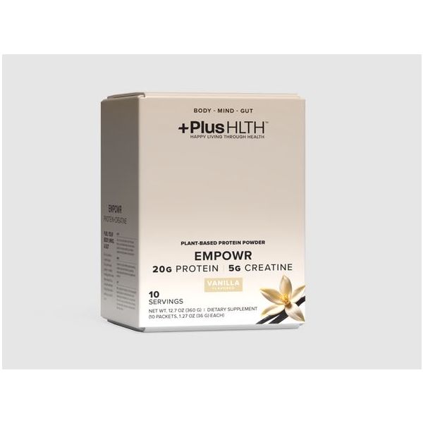 PLUSHLTH: Protein Plus Creatine Vanilla Packets, 12.7 oz