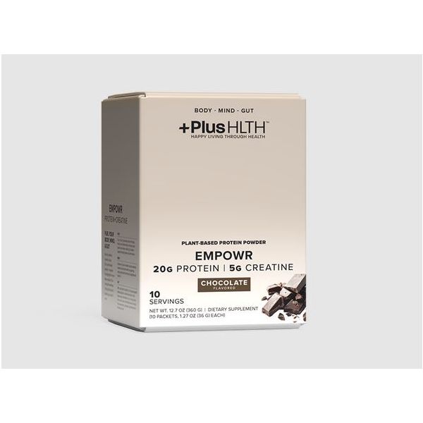PLUSHLTH: Protein Plus Creatine Chocolate Packets, 12.7 oz
