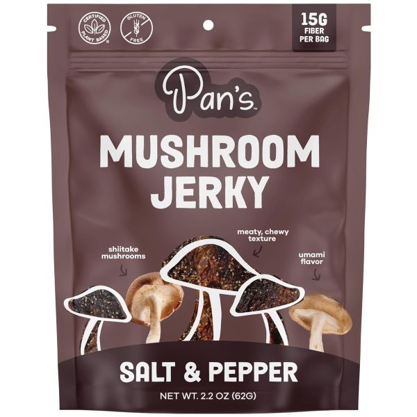 PANS: Salt and Pepper Mushroom Jerky, 1 oz