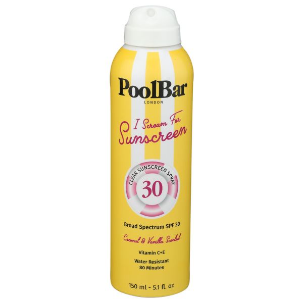POOLBAR: Clear SPF 30 Sunscreen Spray, 5.1 oz