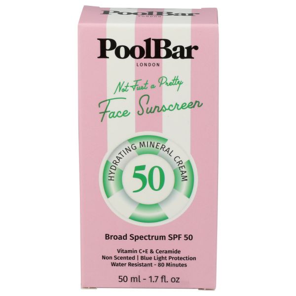 POOLBAR: Mineral SPF 50 Face Cream, 1.7 oz