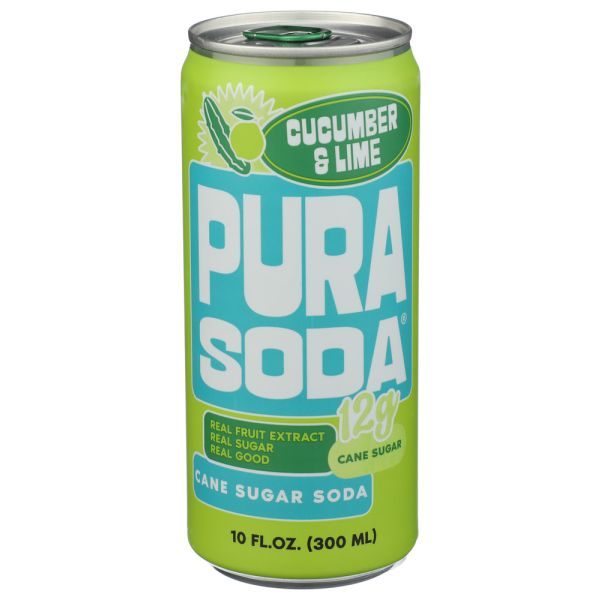 PURA SODA: Cucumber Lime Soda, 10 oz
