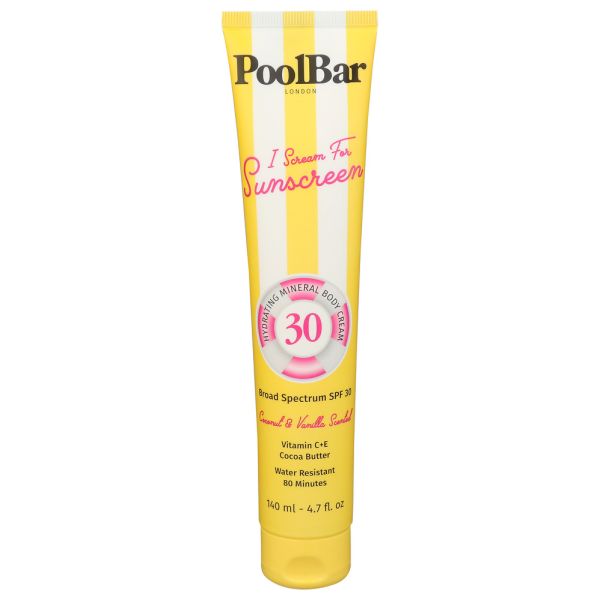 POOLBAR: Mineral SPF 30 Body Cream, 4.7 oz