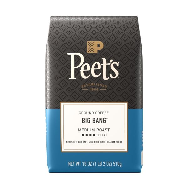 PEETS COFFEE: Big Bang Medium Roast Ground Coffee, 18 oz
