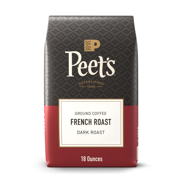 PEETS COFFEE: French Roast Dark Roast Ground Coffee, 18 oz