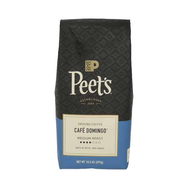 PEETS COFFEE: Cafe Domingo Ground Medium Roast Coffee, 10.5 oz