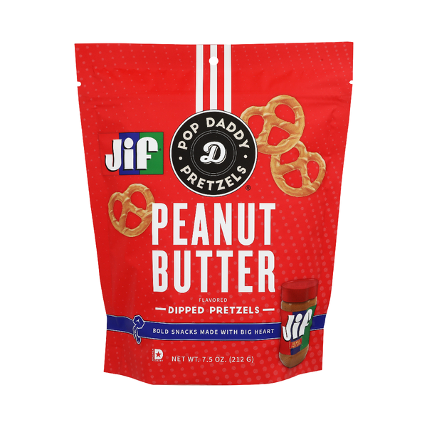 POP DADDY POPCORN & PRETZELS: Peanut Butter Pretzels, 7.5 oz