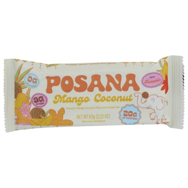 POSANA: Mango Coconut Protein Bar, 2.22 oz