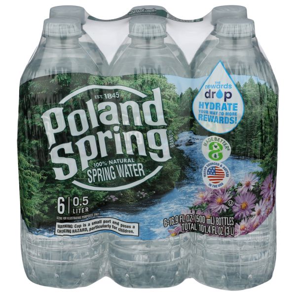 POLAND SPRINGS: Spring Water 6 Count, 101.4 fo