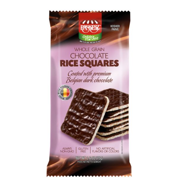 PASKESZ: Rice Squares Chocolate Covered, 2.6 oz