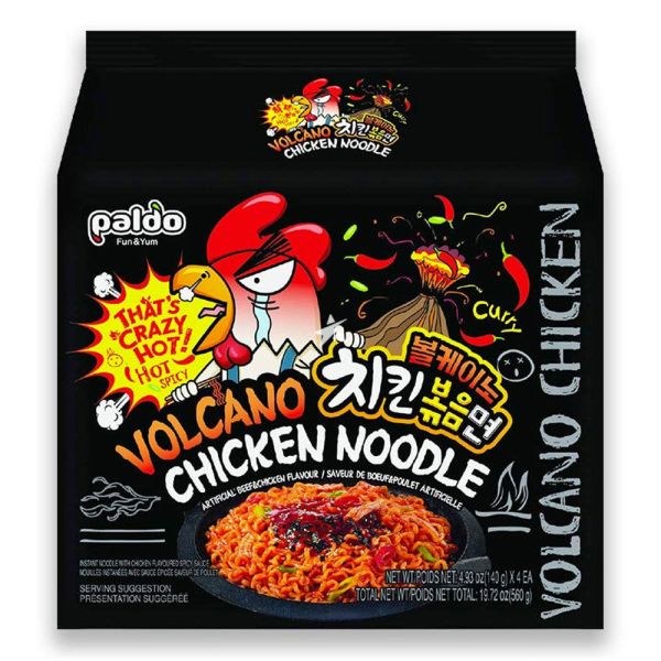 PALDO: Volcano Instant Noodles 4Pk, 19.72 oz