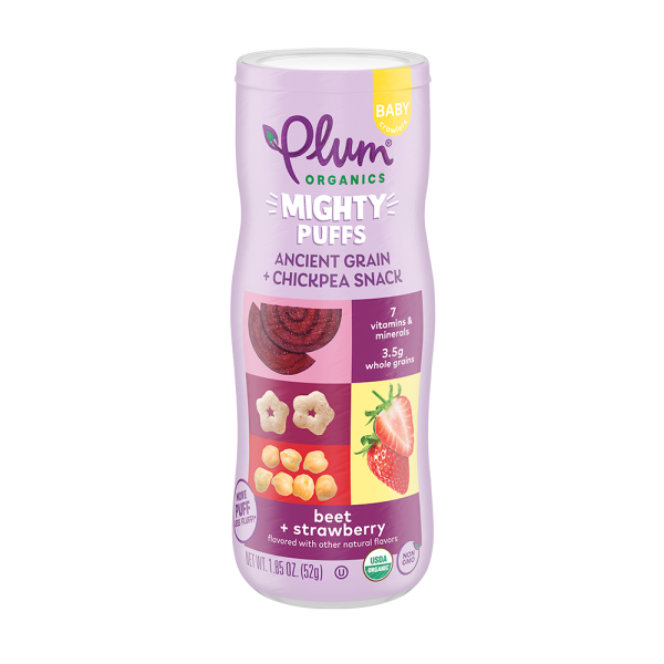 PLUM ORGANICS: Mighty Puffs Beet Strawberry, 1.85 oz
