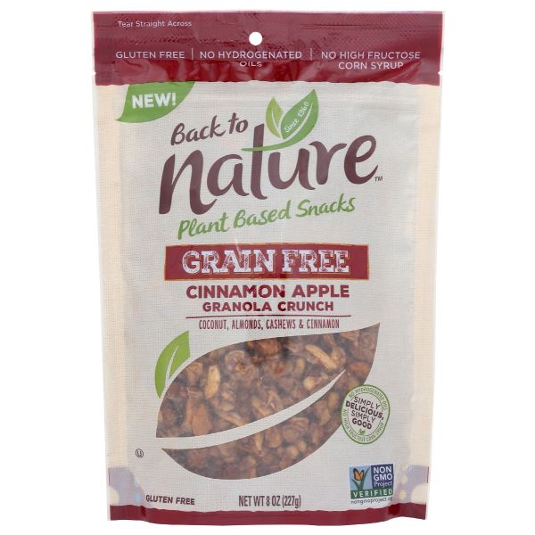 BACK TO NATURE: Granola Cinnamon Apple, 8 oz