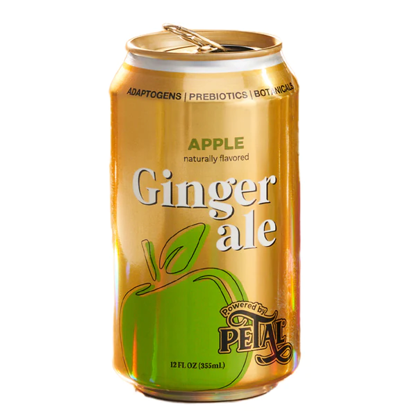 PETAL: Apple Ginger Ale Soda, 12 fo