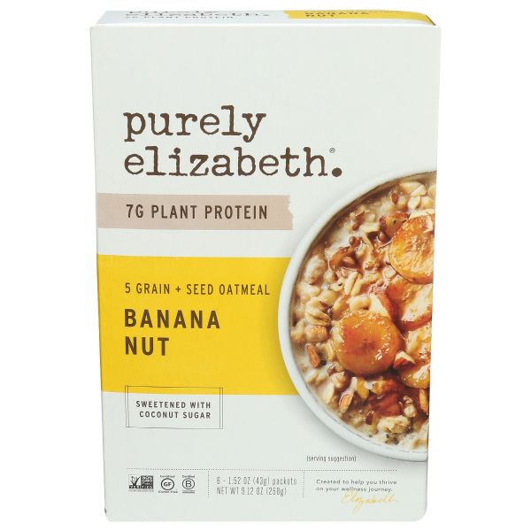 PURELY ELIZABETH: Oatmeal Instant Banana Nut, 9.12 oz