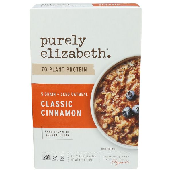 PURELY ELIZABETH: Oatmeal Instant Classic Cinnamon, 9.12 oz