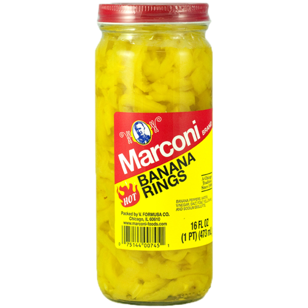 MARCONI: Pepper Banana Hot Rings, 16 oz