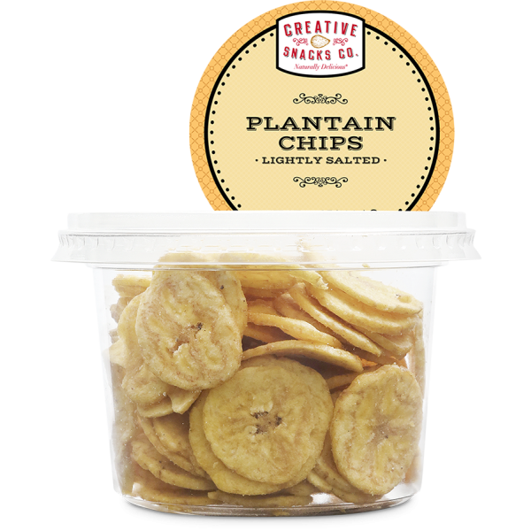 CREATIVE SNACK: Plantain Chips with Salt Cup, 3.5 oz