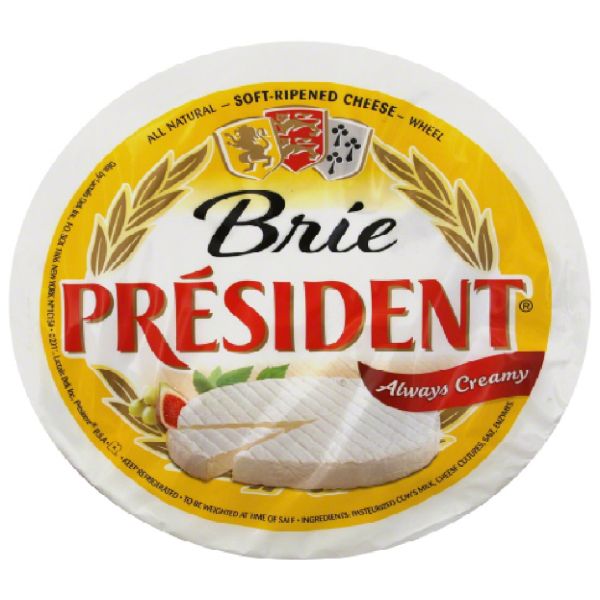 PRESIDENT: Cheese Brie Plain, 6.2 lb
