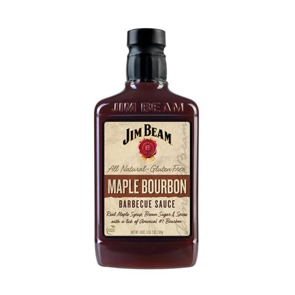 JIM BEAM: Sauce Bbq Mpl Bourbon, 18 oz