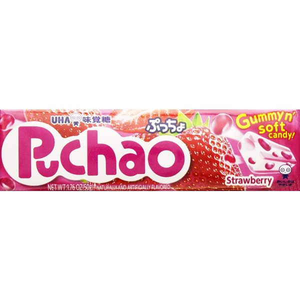 UHA MIKAKUTO: Puchao Soft Candy Strawberry, 1.76 oz