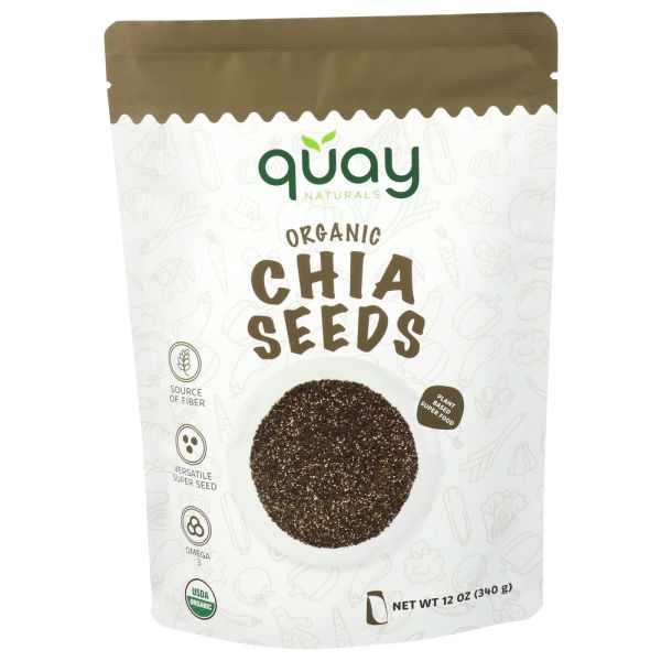 QUAY NATURALS: Organic Chia Seeds, 12 oz