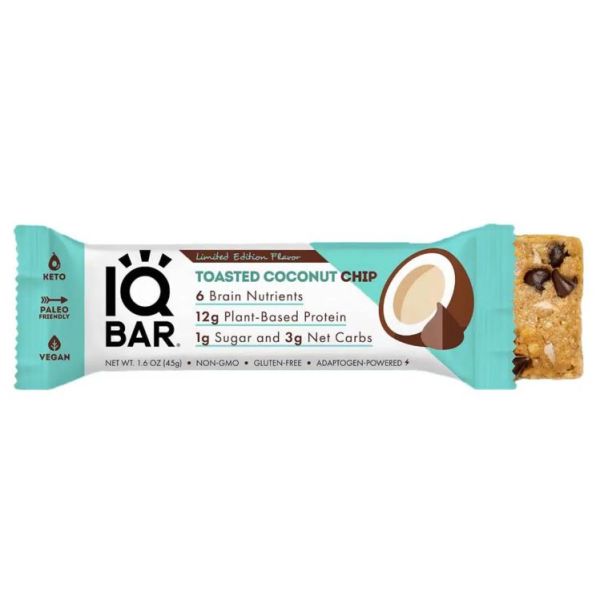 IQ BAR: Toasted Coconut Chip Protein Bar, 1.6 oz