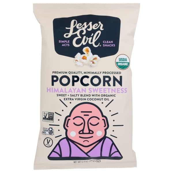LESSER EVIL: Organic Popcorn Himalayan Sweetness, 6.4 oz