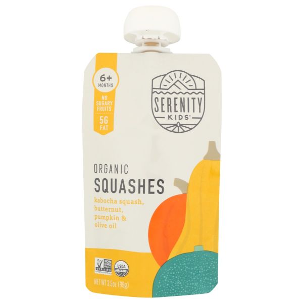 SERENITY KIDS: Organic Squashes With Organic Olive Oil, 3.5 oz