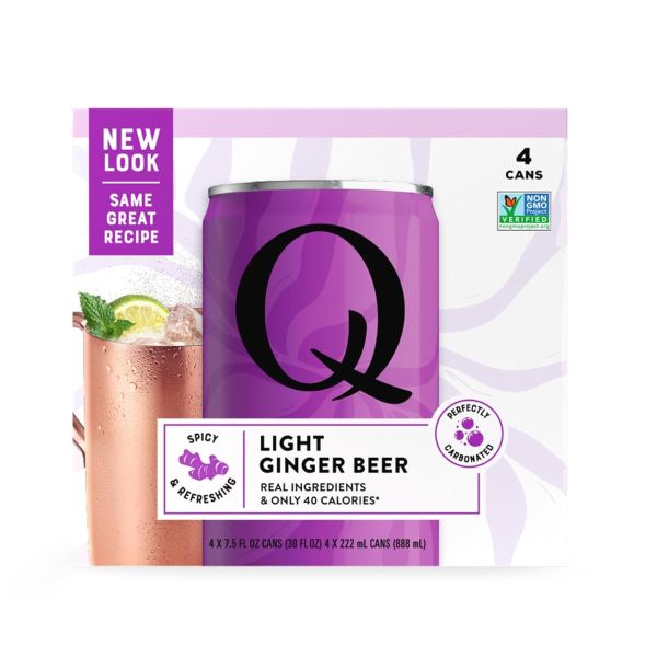 Q TONIC: Lite Ginger Beer 4 Count, 30 fo