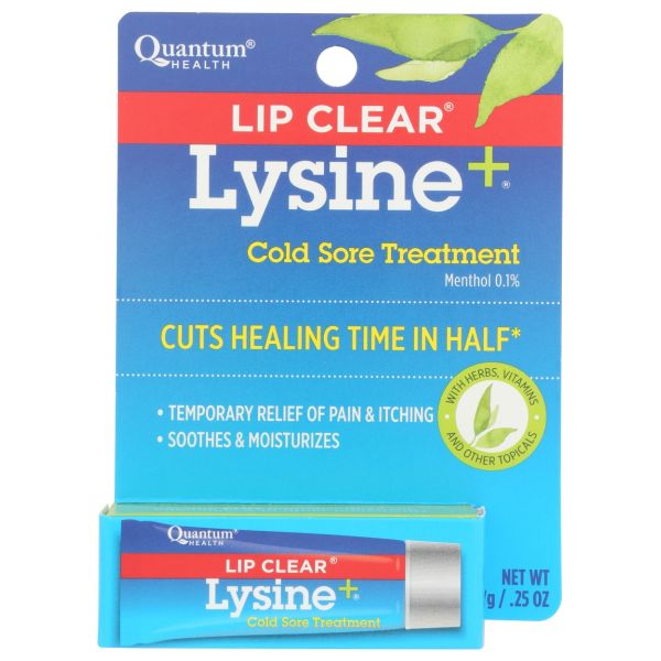 QUANTUM: Lip Clear Lysine Plus Cold Sore Treatment, 0.25 oz