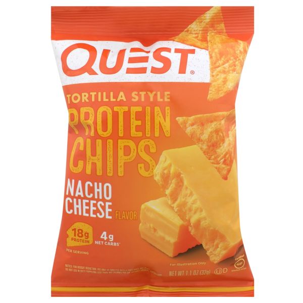 QUEST: Nacho Cheese Tortilla Style Protein Chips, 1.1 oz