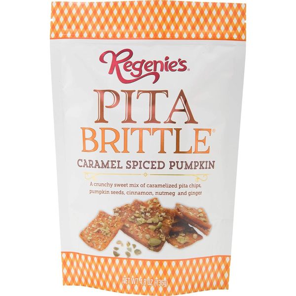 REGENIES: Pita Brittle Caramel Spiced Pumpkin, 4.8 oz